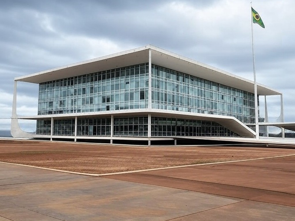 Edifício da Câmara Legislativa do DF em Brasília sob céu nublado, simbolizando lei contra trabalho escravo no Brasil.