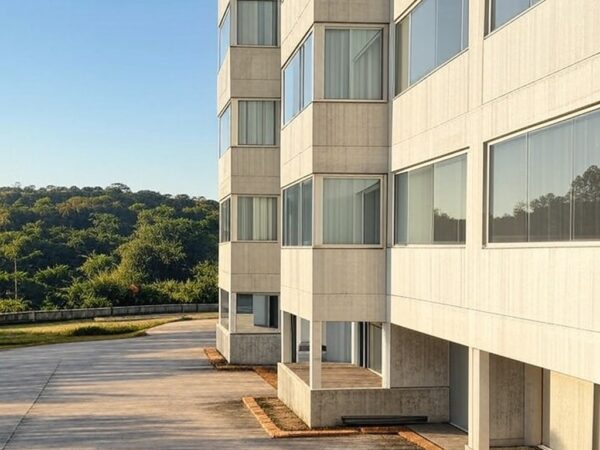 Edifício residencial no Guará, DF, representando inscrições para curso gratuito de síndico com 200 vagas.