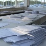 Fachada de agência da Caesb em Brasília com placa de horários ampliados, sob céu nublado, destacando críticas por medida tardia.