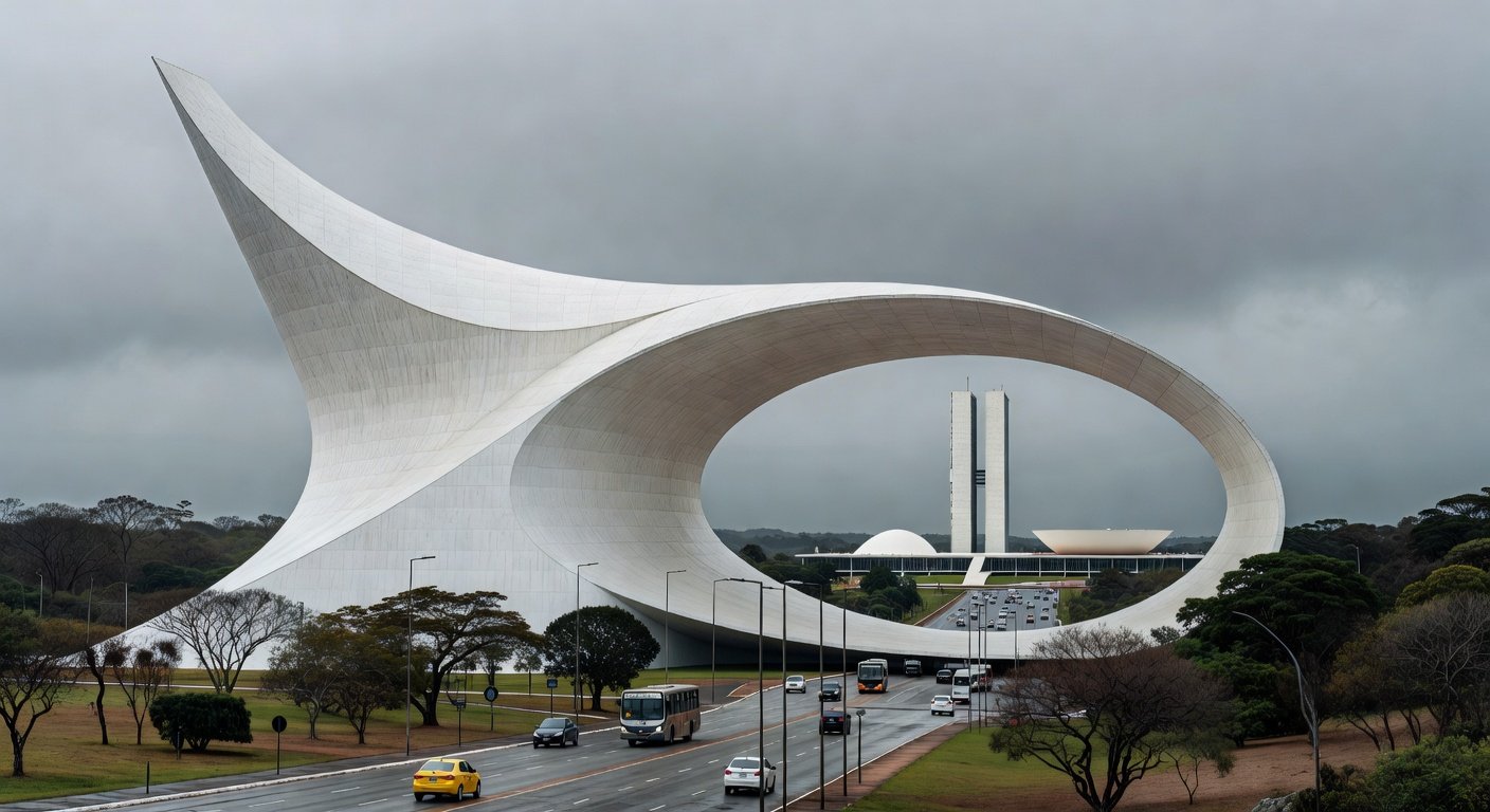Fachada da CLDF em Brasília sob céu nublado, representando anúncio de homenageados do Prêmio Marielle Franco amid retrocessos em direitos humanos.