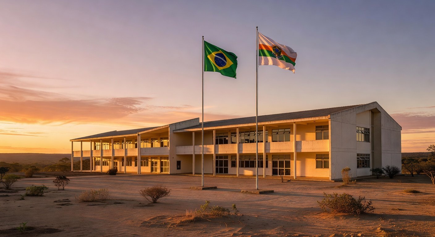 Escola em Brasília com elementos de segurança para prevenir violência, parceria entre Educação e Segurança no DF.
