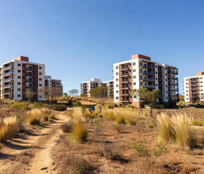 Condomínio de apartamentos no Itapoã Parque, Distrito Federal, após entrega pelo Governo do DF.