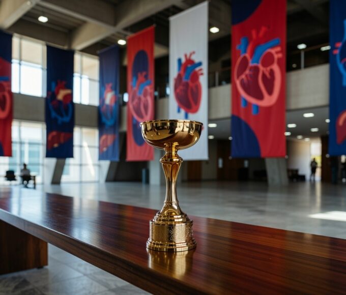 Laboratório de pesquisa médica em Brasília, simbolizando estudo sobre doação de órgãos e prêmios em congressos de transplantes.