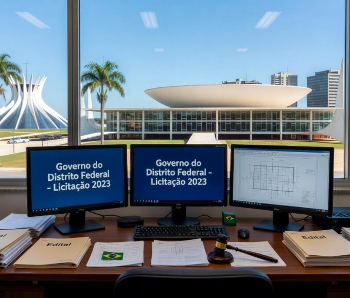 Edifício governamental em Brasília representando autonomia da SGDI para licitações em tecnologia no DF.