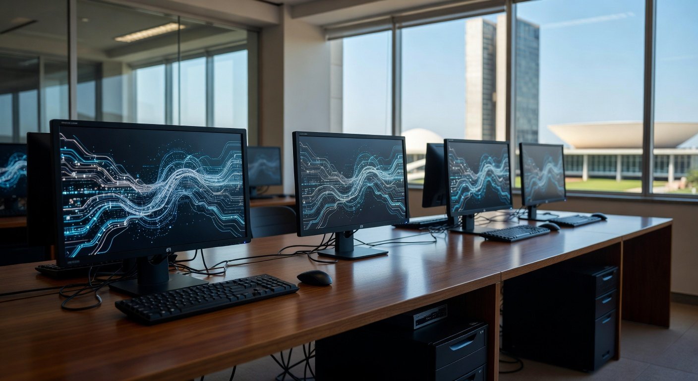 Edifício da CLDF em Brasília durante investigação de denúncia de software espião e afastamento de diretor de TI.