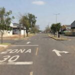 Rua do Setor de Indústrias do Gama com sinalização de Zona 30 e sentido único implantada pelo Detran-DF