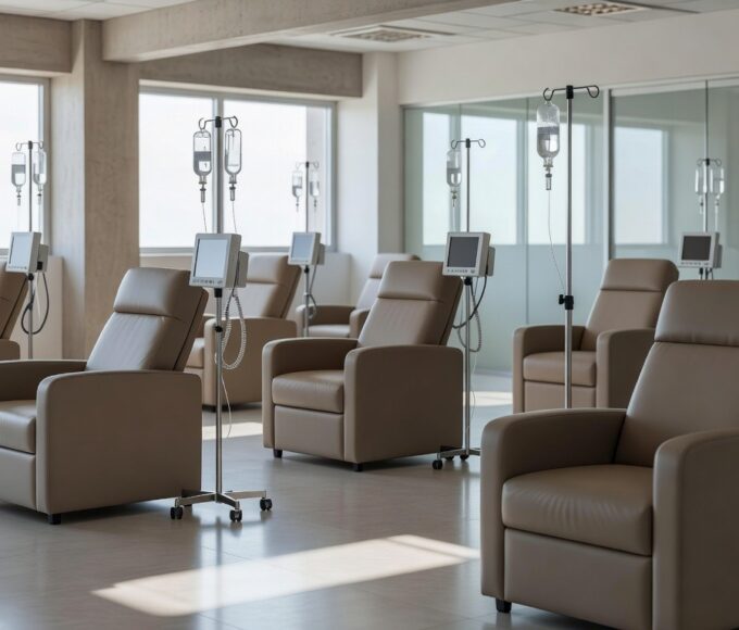 Sala de infusão abandonada em hospital do DF com equipamentos desatualizados
