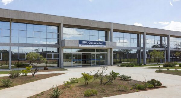 Fachada da UPA Ceilândia I durante visita de manutenção da certificação ONA