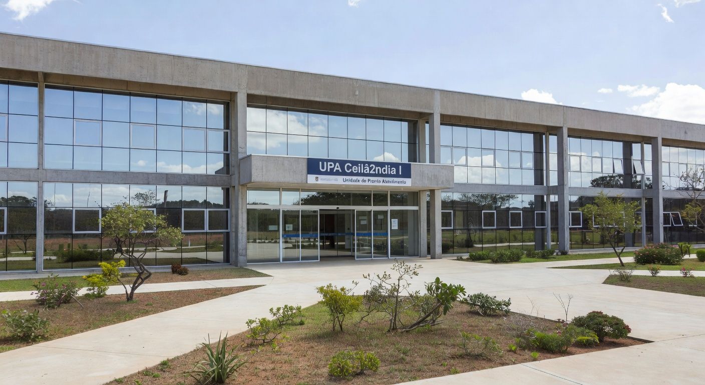 Fachada da UPA Ceilândia I durante visita de manutenção da certificação ONA
