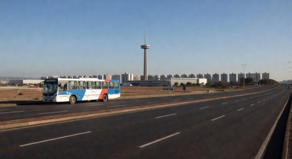 Ônibus e metrô em Brasília durante feriado de Corpus Christi