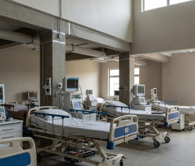 Área de descanso em UPA do DF com materiais reutilizados do Hospital de Base