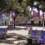 Centro de assistência social em Samambaia com elementos violeta da campanha Junho Violeta sobre direitos dos idosos