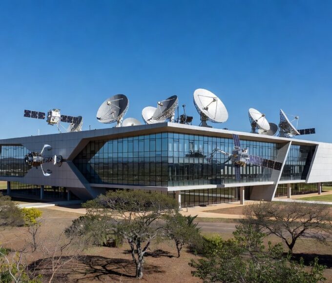 Centro de inovação aeroespacial da UnB em Brasília com arquitetura moderna