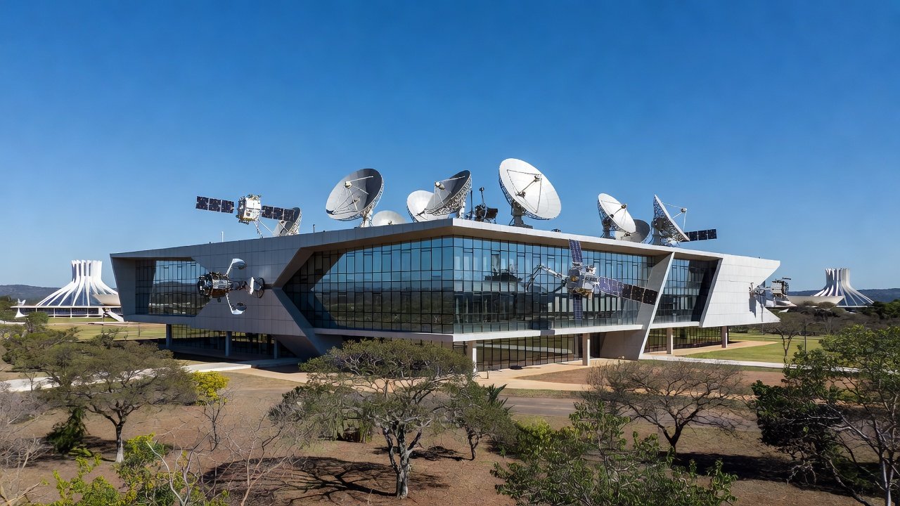 Centro de inovação aeroespacial da UnB em Brasília com arquitetura moderna