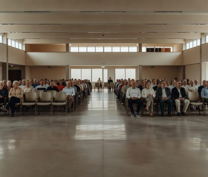 Auditório em Brasília para evento de prevenção à violência com idosos