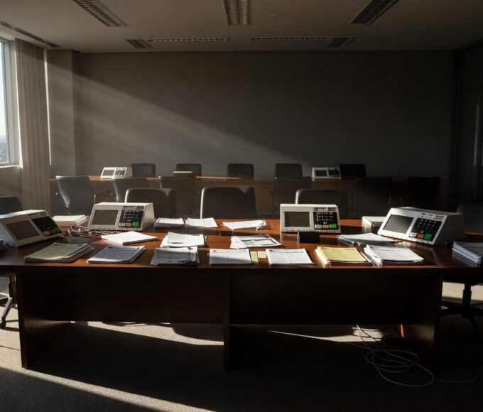 Urnas eletrônicas e documentos sobre falhas no sistema eleitoral brasileiro na CLDF
