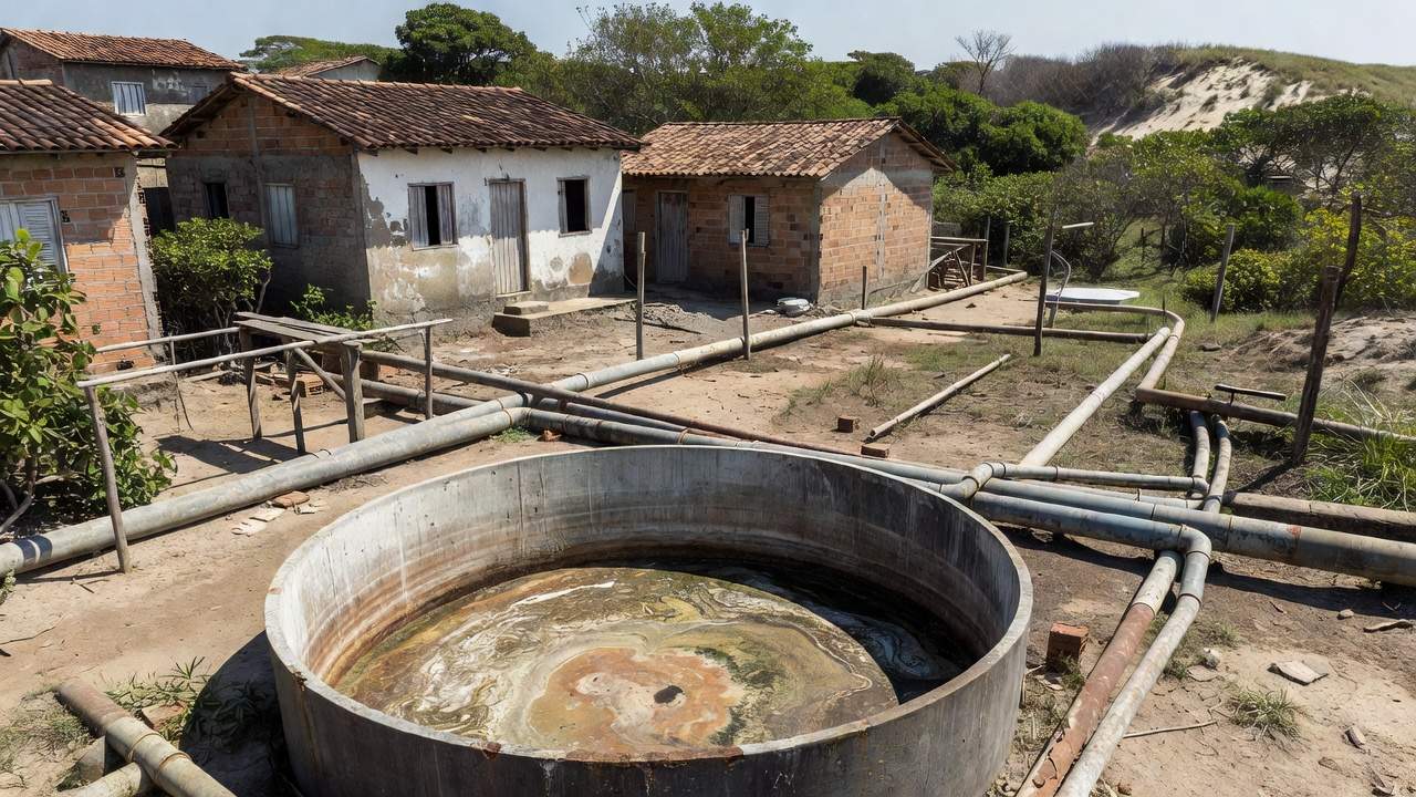Infraestrutura de saneamento deteriorada em São Sebastião após décadas de negligência