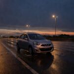 Acidente com Nissan March na EPTG em Guará