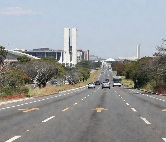 Via JK em Brasília com redução de velocidade de 80 para 60 km/h
