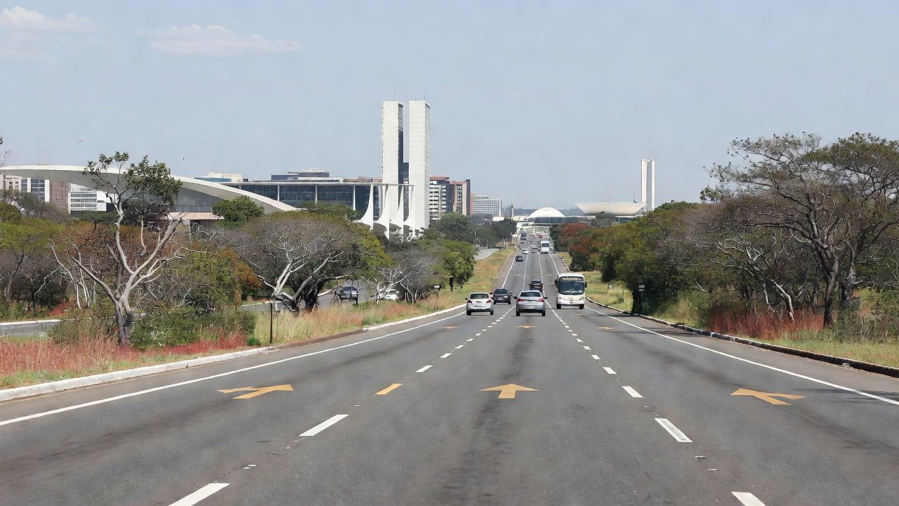 Via JK em Brasília com redução de velocidade de 80 para 60 km/h