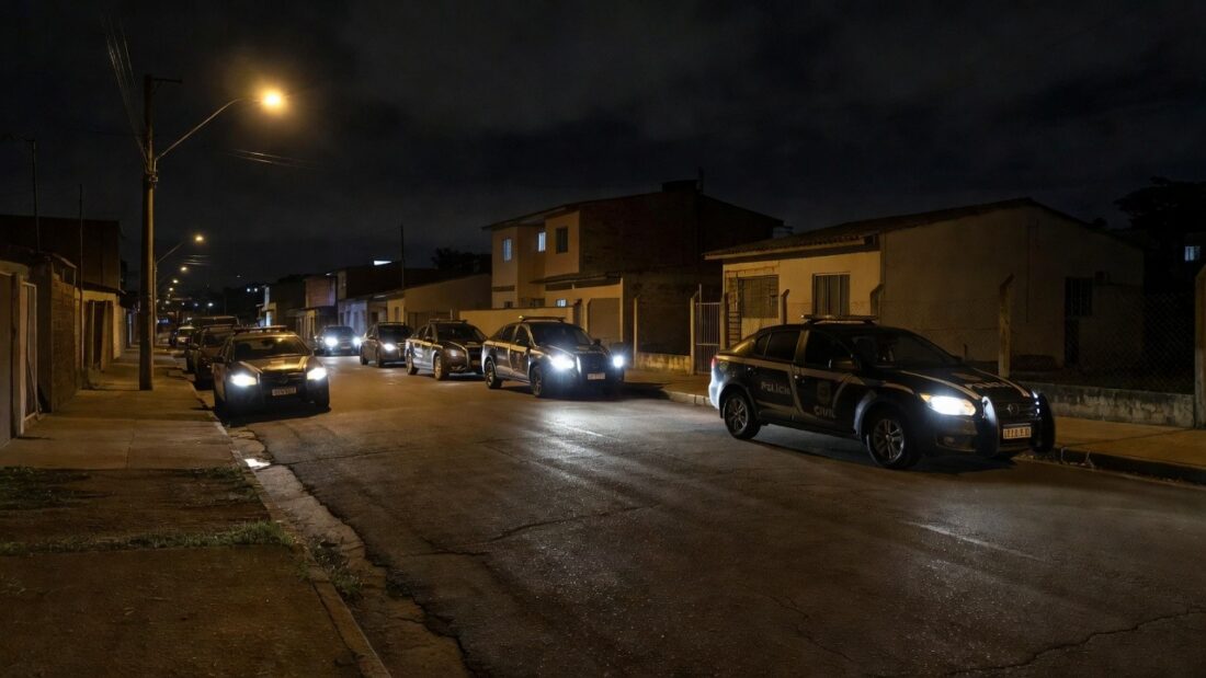 Viatura da Polícia Civil em operação no Paranoá, Brasília