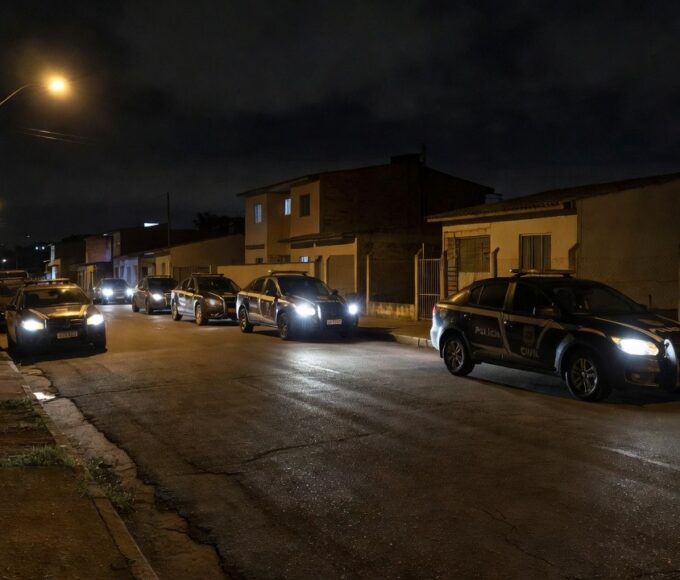 Viatura da Polícia Civil em operação no Paranoá, Brasília