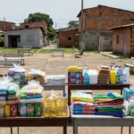 Ação social voluntária em centro comunitário no Distrito Federal