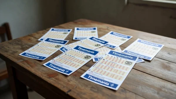 Bolas de loteria simbolizando o sorteio da Timemania com prêmio acumulado em R$ 6 milhões
