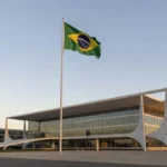 Cena política em Brasília representando apoio eleitoral do MDB-DF