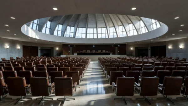 Interior da CLDF em Brasília simbolizando gastos públicos em sessão solene