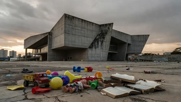 Plenário da Câmara do DF com elementos da Semana da Primeira Infância