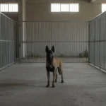Canil do Senado com cão Malinois em Brasília