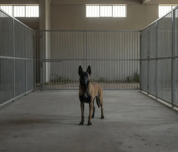 Canil do Senado com cão Malinois em Brasília