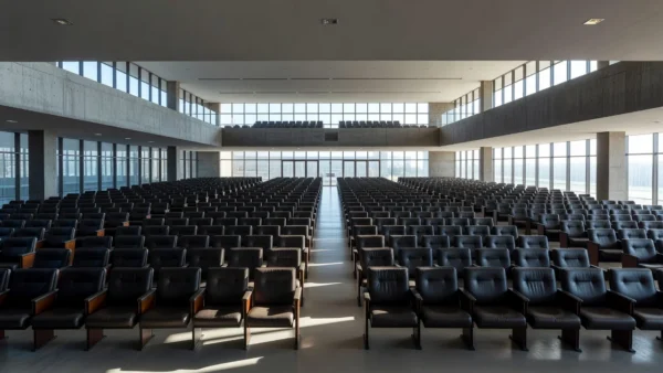 Plenário vazio da CLDF representando baixa participação popular