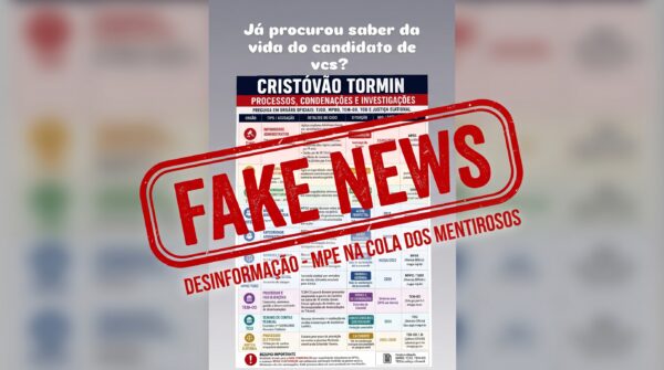 Ministério Público Eleitoral defende multas diárias contra perfis que difamam Cristóvão Tormin